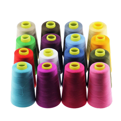 Depoda Toptan Satın Alınmış Katı Renkli Boyalı 100% Farklı Renkli Polyester İpek 40/2 Polyester Dikiş İpi