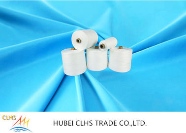 Çiğ beyaz / boyalı Poly Spun Yarn, Çin'de dikiş ipliği için 100 Spun Polyester Yarn