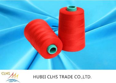 Yüksek Mukavemetli Kırmızı 100 Bükülmüş Polyester Dikiş İpliği Düşük Büzülme Üstün Dayanıklılık