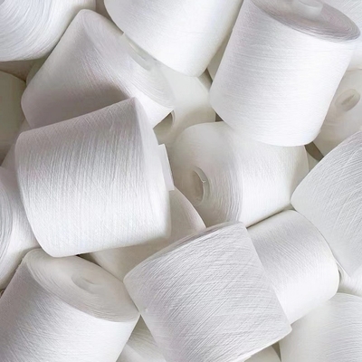 Çevre dostu 20/2, 30/2, 40/2 Çiğ Beyaz 100% Polyester Core Spun Yarn