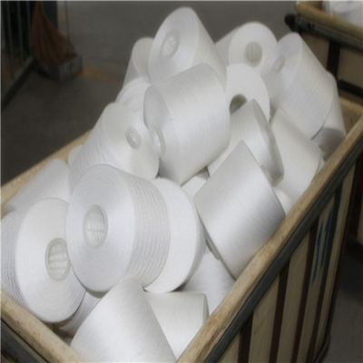 Çevre dostu 20/2, 30/2, 40/2 Çiğ Beyaz 100% Polyester Core Spun Yarn