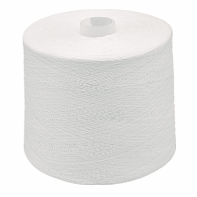Çevre dostu 20/2, 30/2, 40/2 Çiğ Beyaz 100% Polyester Core Spun Yarn