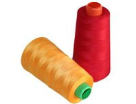 Stok Lotu Renkler 100% Poliester dikiş ipliği 3000 Yards/Cone
