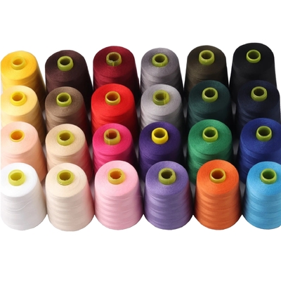 Çok Renkli 30/2 30/2 100% Polyester Spun Dikiş İpi Yüksek Dayanıklılık