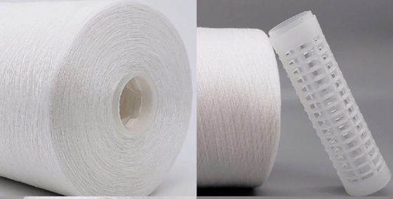 Çiğ beyaz iplik Boyanmış plastik koni 100% Polyester Ring Spun Yarn