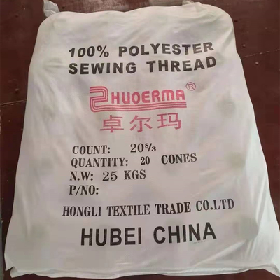 Yüksek Dayanıklılık 20/3 Polyester İpi için % 100 Polyester Spun Yarn