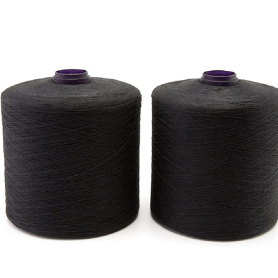 % 100 Bükülmüş Polyester İplik Polyester İplik Kaliteli Ağartılmış Siyah İplikler