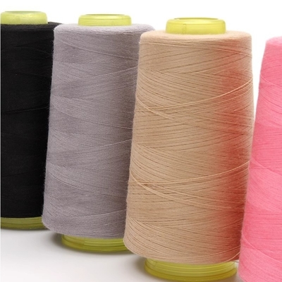 402 Bükülmüş Polyester Dikiş İpliği Kumaş Elbise İçin Çok Renkli Seçenek Polyester İplik
