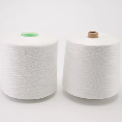100 Spun Polyester Yarn Raw White Knitting Weaving Ne 20S 30S 40S 42S 45S 60S Polyester Yarn
