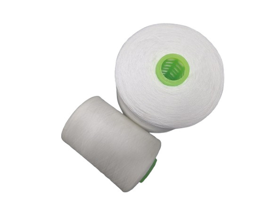 402 403 202 502 100 Spun Polyester Yarn Raw White For T-Shirt Jeans Spor kıyafetleri