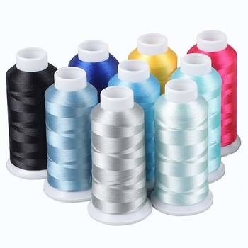 Renkli boyalı dikiş ipliği polyester 402 dikiş ipliği stokta