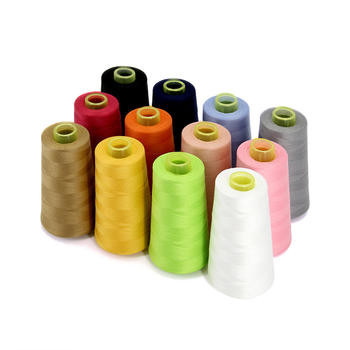 Renkli boyalı dikiş ipliği polyester 402 dikiş ipliği stokta