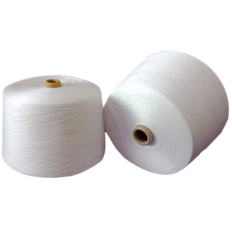 Optik Beyaz, Çiğ Beyaz, Beyaz Beyaz 100% Polyester Core Spun Yarn 40/2, 20/2