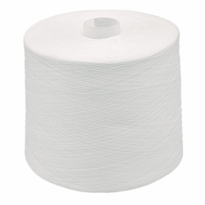 Çevre dostu 20/2, 30/2, 40/2 Çiğ Beyaz 100% Polyester Core Spun Yarn