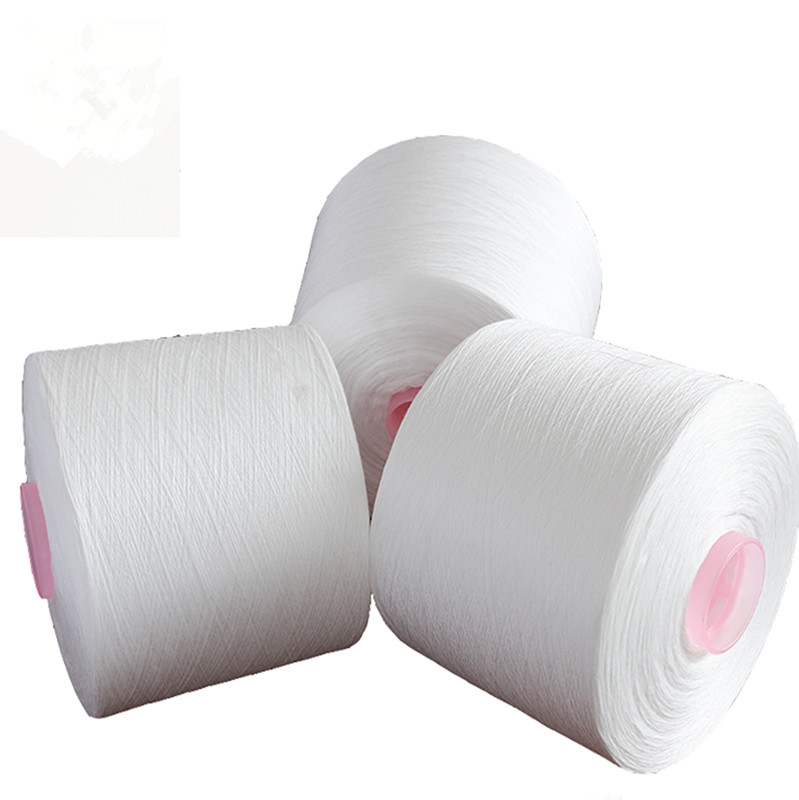 20/2 40/2 Çiğ Beyaz 100% Polyester Ring Spun Yarn S/Z Direction