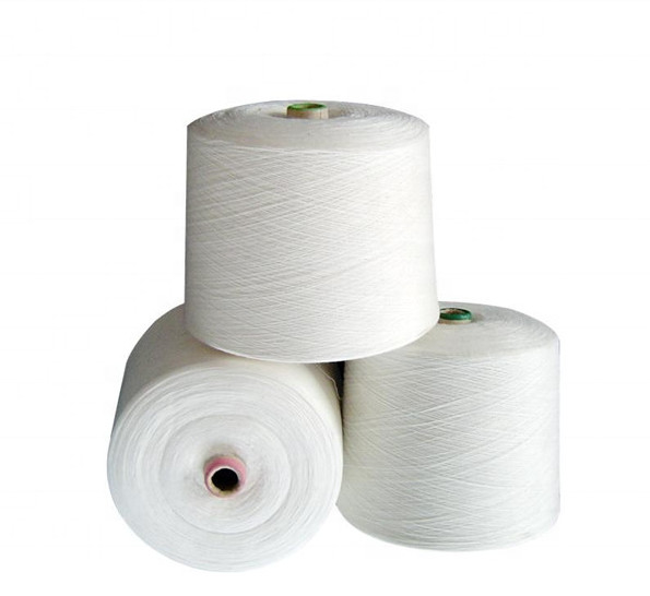 40/3 Dikiş ipliği için çiğ Beyaz 100% Polyester Spun Yarn