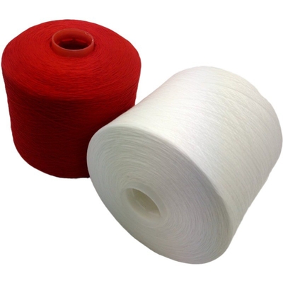 Dikiş İpliği İçin Yüksek Mukavemetli% 100 Boyalı Polyester İplik Düşük Büzülme Kırmızı