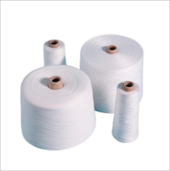 Kağıt Koni Polyester Halka Bükülmüş İplik, Çanta İçin Optik Beyaz Bükülmüş Poly Thread